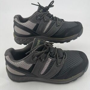 Propet Vercors Hiking Shoes MENS Black Gray Leather Lace Up Size 10 3X WIDE NEW